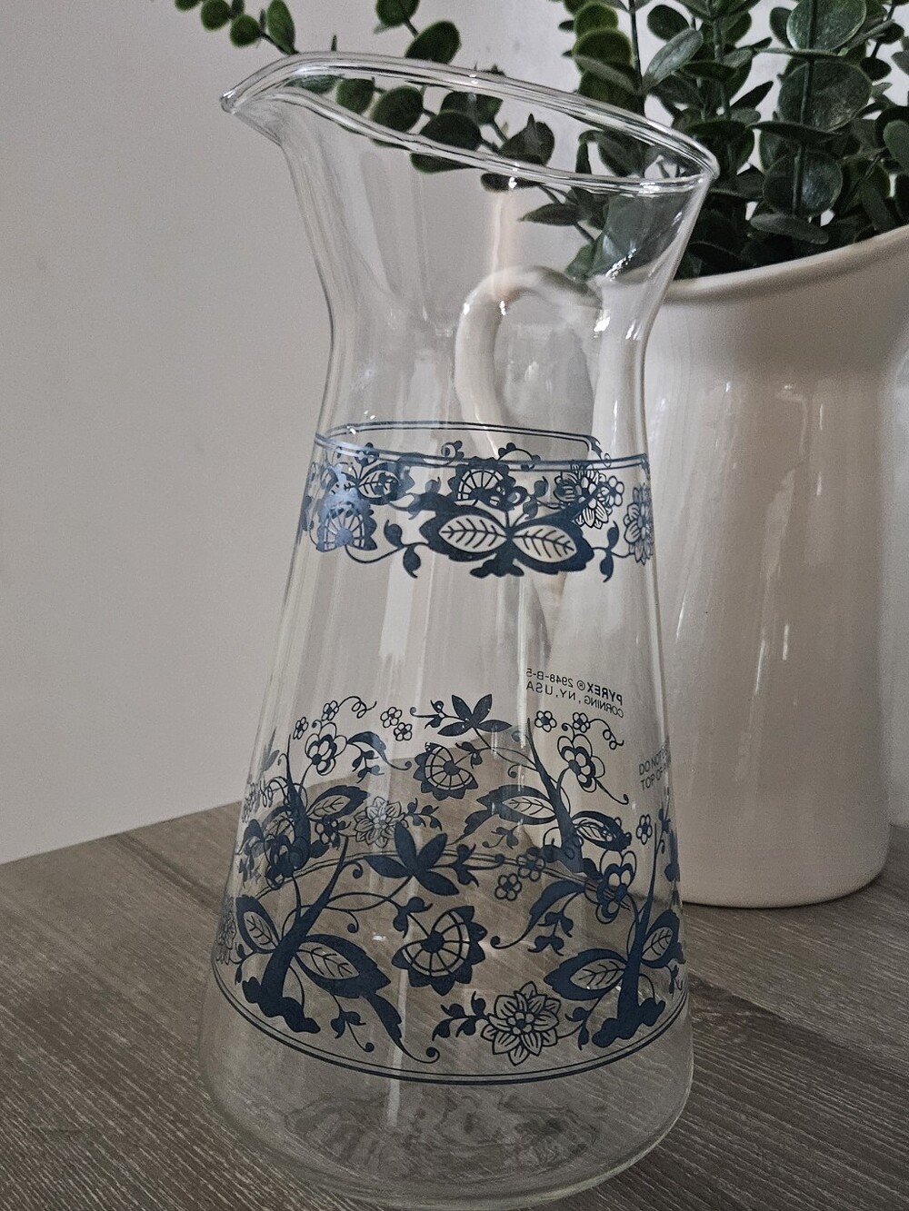 Rare Vintage Pytex "Old Town" Glass Carafe